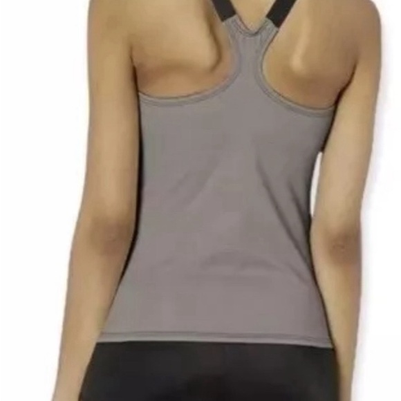 Nike Womens Color Surge Powerback Tankini Swimsuit Set Gray/Black Size XL - Picture 3 of 12